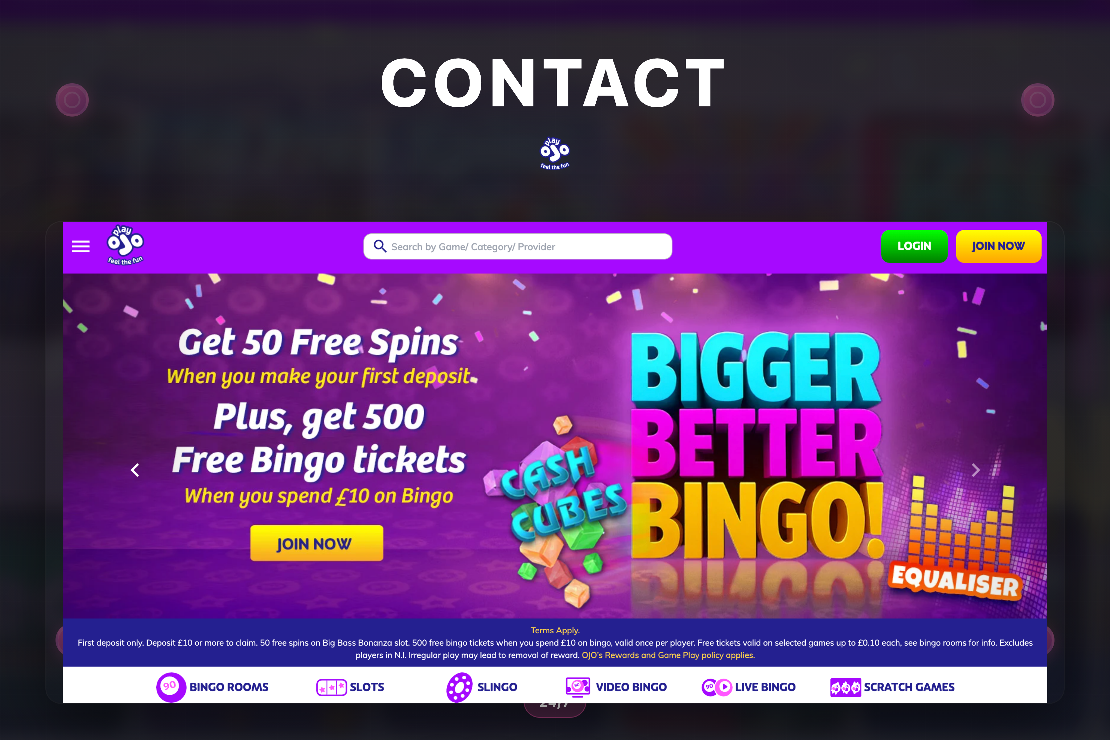 Contact PlayOJO — support and help