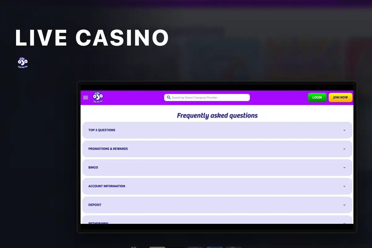PlayOJO live casino — Crazy Time, Lightning Roulette, Blackjack