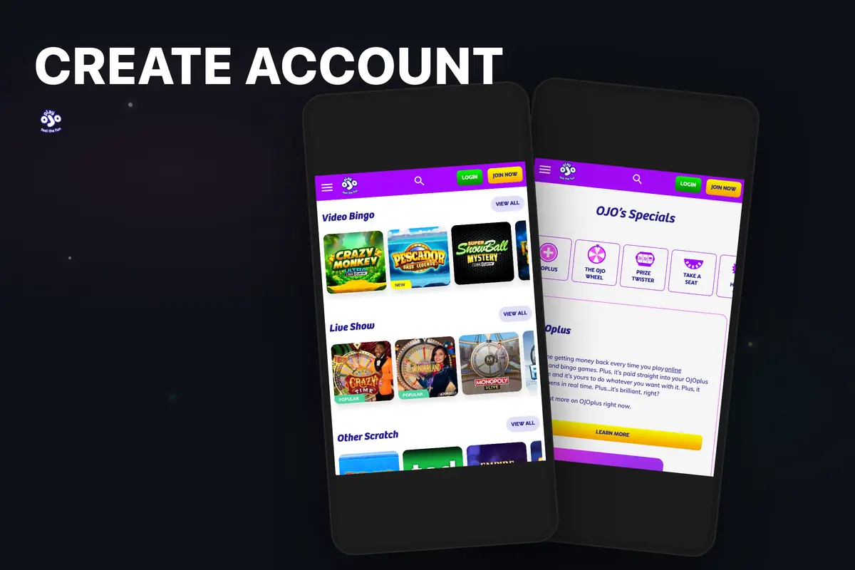 PlayOJO registration — create your account in minutes